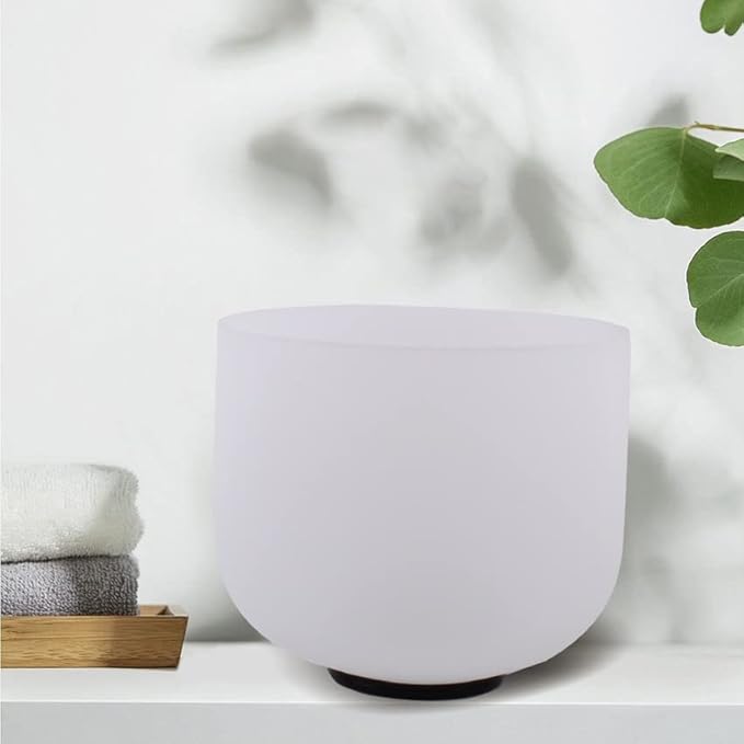 7inch 8inch 9inch Crystal singing bowls set sound bowl for healing Mindfulness, Meditation, Yoga, Spiritual and Body Healing Chakra Bowl (A note (Third Eye), 8 inch)