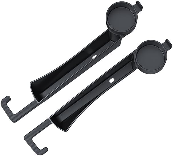 Car Seat Seat Filler 2-Piece Set to Fill the Void Between the Seat, Seat Blocker to Prevent Items from Dropping, 4-in-1 Multifunctional Water Cup Holder Hook, Large Capacity Storage, Universal for SUV, Sedan, Truck