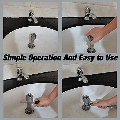 Tub Drain Remover Wrench - Use to Install and Remove Most Bath and Shower Drains and Closet Spuds Square Plastic Toilet Seat Nuts