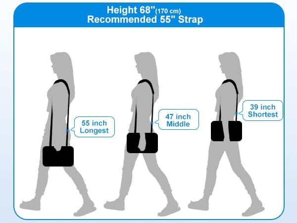 3D Air Cushion Ultra Comfortable Duffel Bag Strap,55" Universal Laptop Shoulder Strap, with Double Adjustable Buckles and Metal Hooksfor Briefcase Computer Messenger Bag (Reduced Stress)