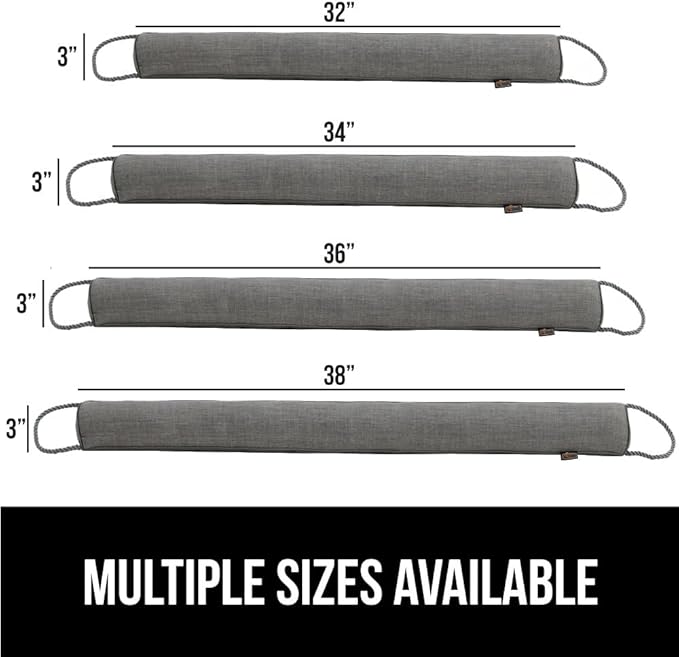 GORILLA GRIP Door Draft Stopper for Bottom of Doors, Sweep Weather Stripping Seal Noise, Cold Air Blocker, Soundproofing, Warmth Sealer, Easy Install Gap Filler, Home Essentials, 36 Inch, Gray