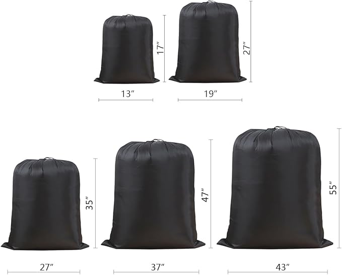 IWEIK Multipurpose Extra Large Laundry Bag Storage Bag (Black, 13"x17")