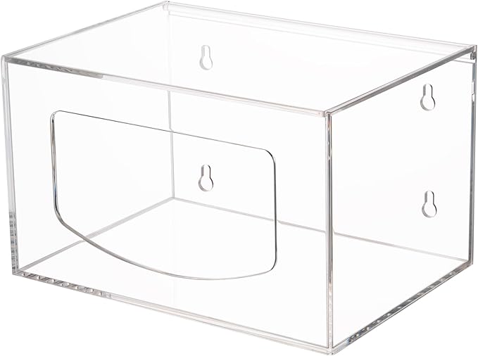 Extra Large Trash Bag Dispenser Roll Holder with Lid, Acrylic Stackable Garbage Bag Holder Dispenser Under Sink, Wall Mounted Kitchen/Pantry/Laundry Room Organization and Storage, Clear