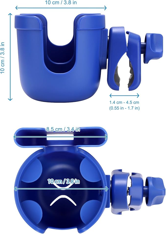 Accmor 2-in-1 Walker Cup Holder with Phone Holder, Wheelchair Cup Holder, Rollator Cup Holder, Cup Phone Holder for Walker, Wheelchair, Rollator, Mobility Scooter