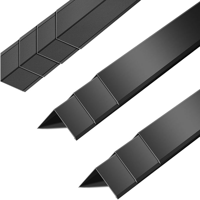 10PCS Black Aluminium Wall Corner Protector Guard 1.2x1.2x48” Corner Trim Molding L Metal Edge Protectors for Walls Corner Guards