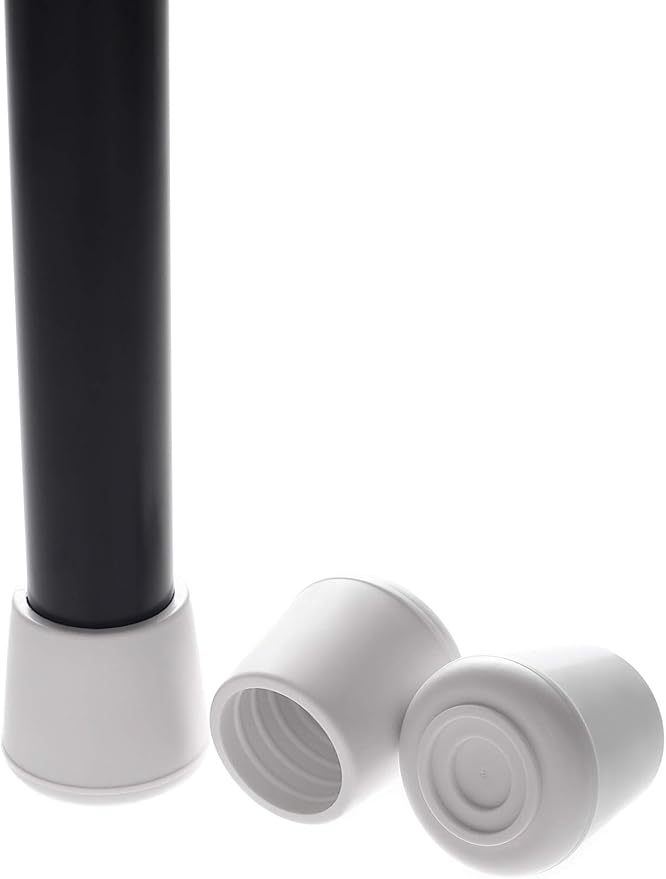 Furnigear Chair Leg Tips Caps Non-Slip Rubber Leg Tips 7/8” Inner Diameter Chair Leg Floor Protectors Round White, 16 Pack