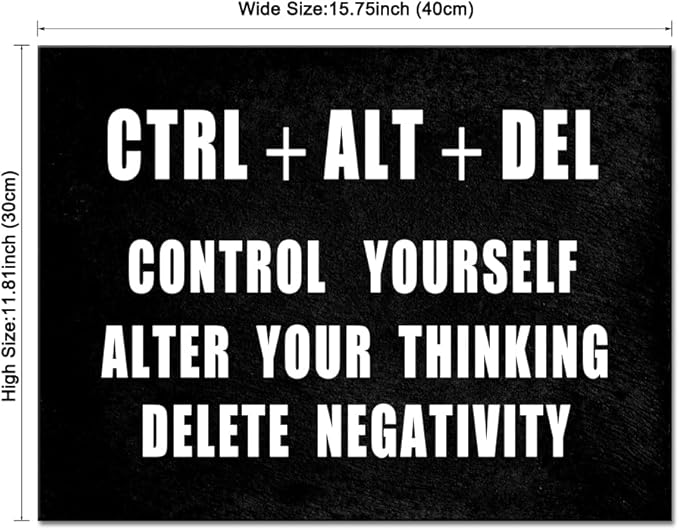Pyradecor Motivational CTRL+ALT+DEL Classroom Positive Quotes Inspirational Poster Canvas Prints Wall Art for Office Living Room Home Decorations
