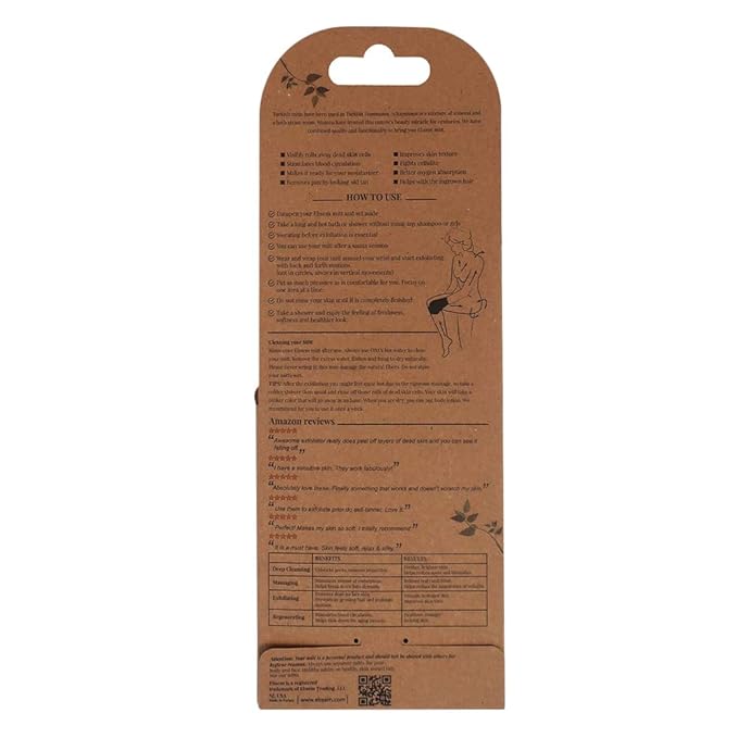 Turkish Bath Hamam Hammam Spa Exfoliator Peeling Glove Kese Mitt Exfoliating Gloves for face, body, arms, legs,feet (Grade 5 for your heel & feet (Very thick texture)