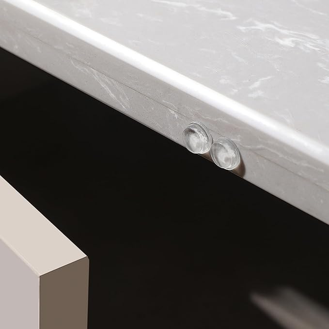 Furnigear Cabinet Bumpers Soft Self-Adhesive Clear Rubber Bumper - Cabinet Door Bumpers Dots Clear Cabinet Stoppers Furniture Noise Reducing Silicone Rubber Bumper Extremely Durable (96 Pcs)