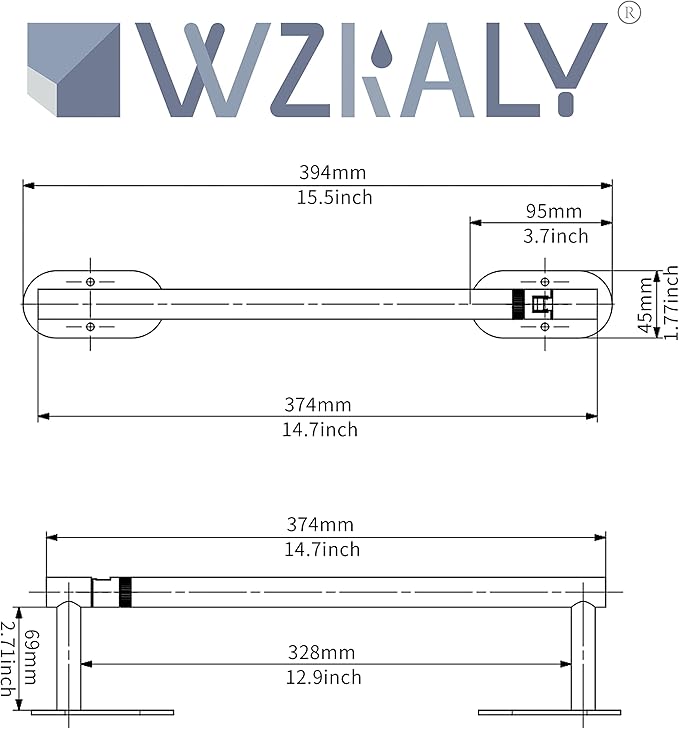 WZKALY Black Paper Towel Holder Under Cabinet, Self Adhesive or Wall Mounted SUS304 Stainless Steel Paper Towel Holder for Kitchen, Bathroom, Farmhouse, Barbecue and Laundry (Matte Black)