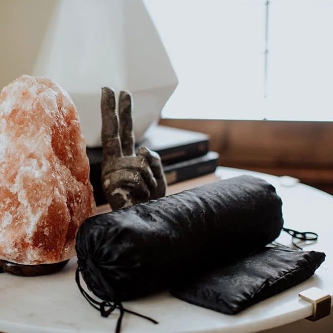 Hugger Mugger Silk Eye Pillow with Flaxseed Filling - Organic Flaxseed Filling, Scent-Free Relaxation, Light Weight, Chill in Freezer, Washable Cover