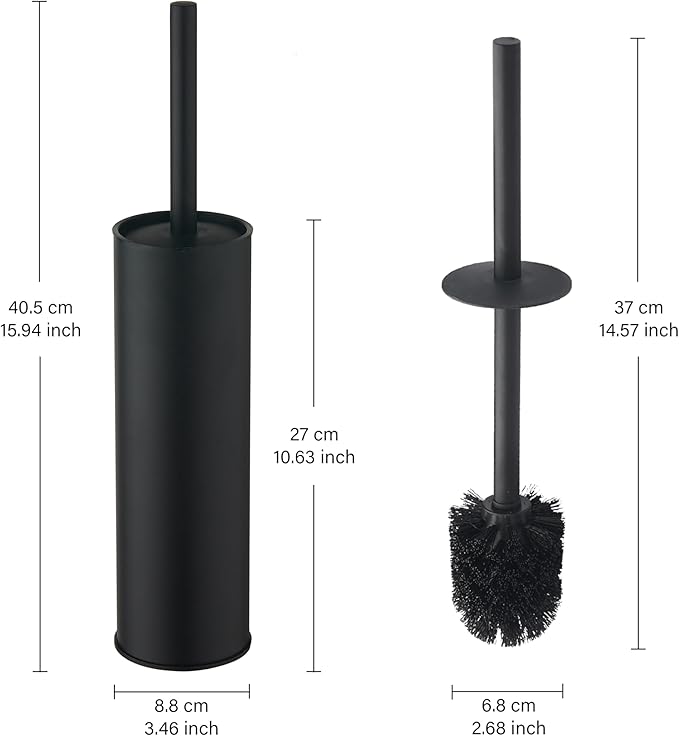KLDKLD Toilet Brush and Holder Set Premium Material Toilet Bowl Cleaner Free Standing Toilet Bowl Brush and Holder