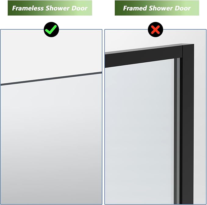 VINHOLD Shower Door Hooks, Heavy Duty Rack Hooks for Robe, Stainless Steel Towel Hooks for Bathroom, Fits Frameless Glass Shower Doors up to 3/8" (10mm) Thick (Black, 2 Pack)