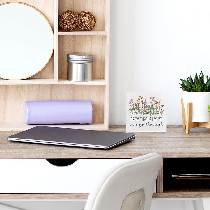 Motivational Gifts Wooden Box Sign, Inspirational Gifts for Women Positive Quotes Decor for Besties Teachers, Rustic Farmhouse Home Classroom Desk Table Therapy Office Decor Wood Block Plaque