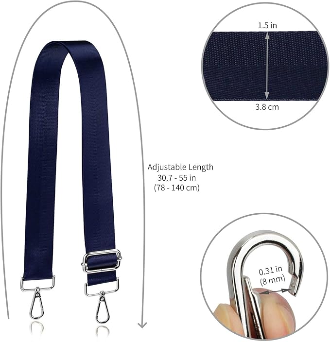 Allzedream Wide Purse Strap Replacement Crossbody Shoulder Bag Adjustable