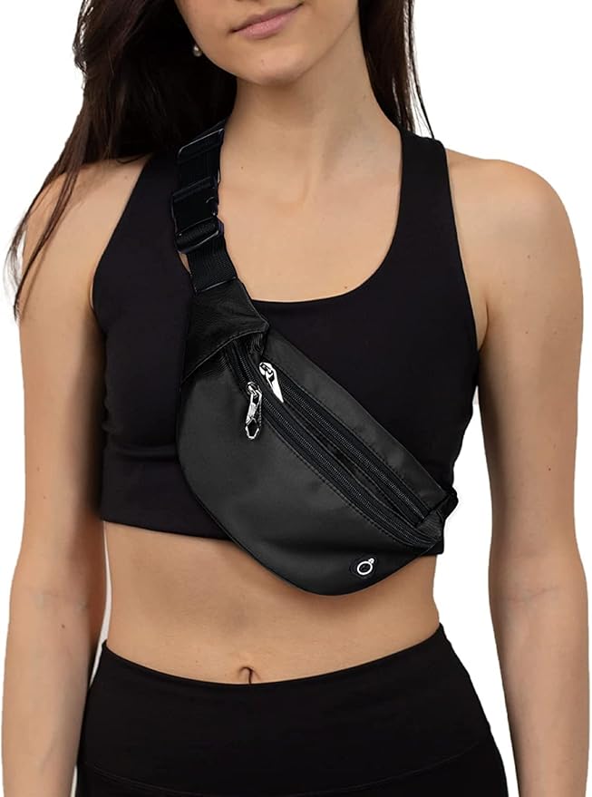Fanny Packs for Men and Women, Waterproof Sports Waist Pack Bag for Travel Hiking Running Hands-free