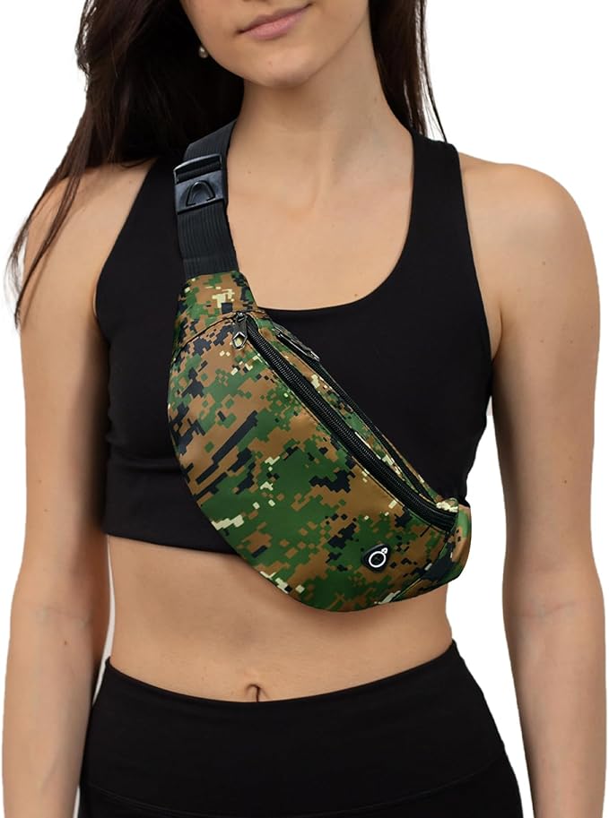 Fanny Packs for Men and Women, Waterproof Sports Waist Pack Bag for Travel Hiking Running Hands-free