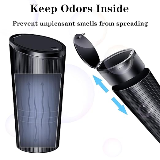 SGLRT Car Trash Can Bin with Lid - Car Garbage Can Cup Holder-Universal Leakproof Vehicle Garbage Can Bin with 20pcs Trash Bags-Car Organizers and Storage for Front Back Seat Accessories