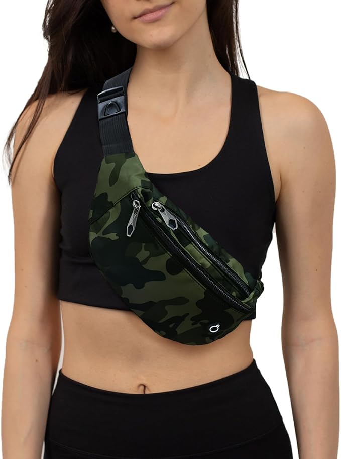 Fanny Packs for Men and Women, Waterproof Sports Waist Pack Bag for Travel, Hiking, Running - Hands-free