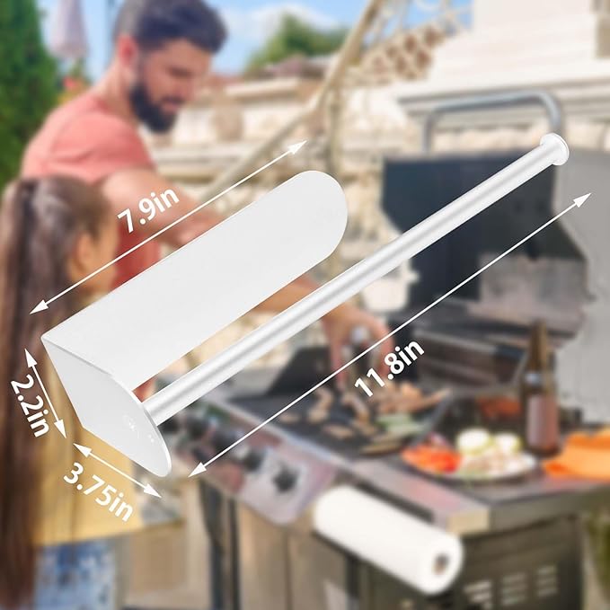 Paper Towel Holders Magnetic Towel Roll Holders with Strong Magnetic Backing - Fit for Large Paper Towels-for Kitchen,Refrigerator,Grill,Toolbox,Garage,Shop