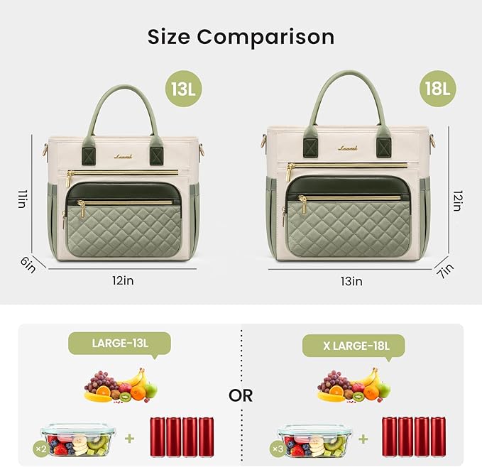 LOVEVOOK Insulated Lunch Bag Women,Wide Opening Adult Lunch Box Women with Cup Holder,Large Leakproof Cooler Bag for Work Picnic Beach Family College Mom,Lunch Teacher Breast Pump Diaper Tote Bag
