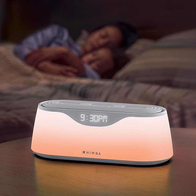 Nimba OFLO Sunrise Alarm Clock with 35 Expertly Tuned Soundscapes & 6 Natural Light Modes - Light Therapy Wake-Up Clock for Heavy Sleepers, App Control Bedside Sound Machine with Soothing White Noise