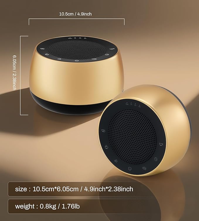 Vangoa Tibetan Singing Bowls Machine - 9 Sound Bowls for Yoga, Meditation, Mindfulness, Healing, Chakra Healing and Stress Relief, Timer and Memory Features, Gold Bronze