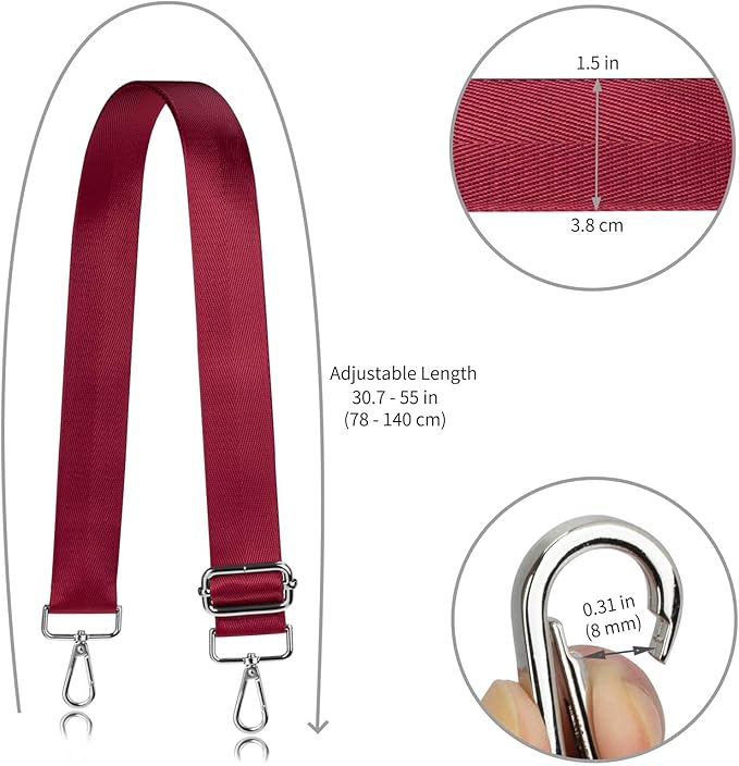 Allzedream Wide Purse Strap Replacement Crossbody Shoulder Bag Adjustable