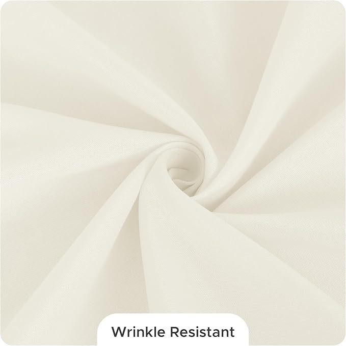Fitable 8 Pack Table Cloth Rectangle Table: Stain and Wrinkle Resistant Tablecloth Rectangular, Washable Polyester Tablecloths for Wedding Party Dining Banquet Event Catering(Ivory, 70x120 Inch)