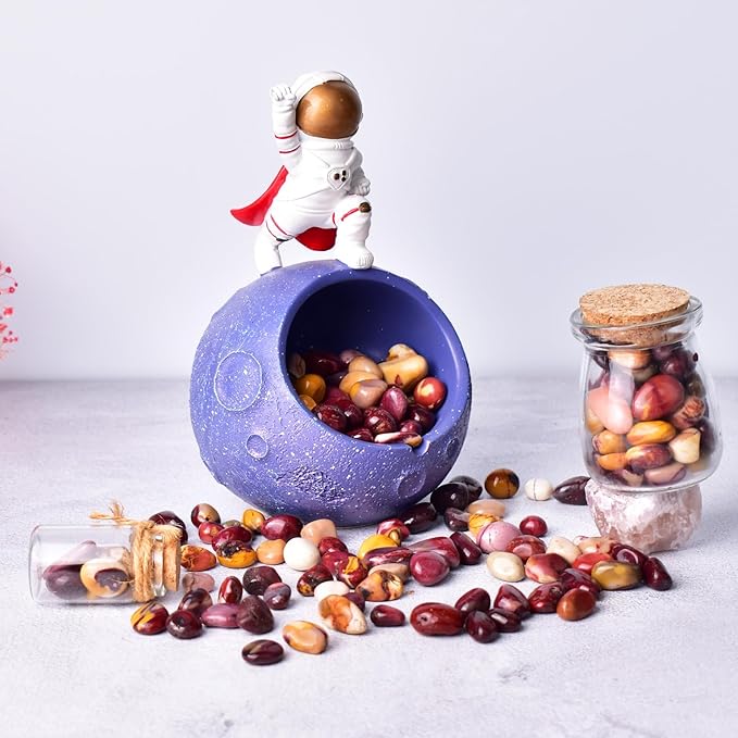 Polished Mookaite Jasper Crystals - 72 Pcs, 0.5" 10 oz, Handpicked Tumbled Gemstones Rocks, Pebbles for Reiki, Chakra, Healing Home Decor