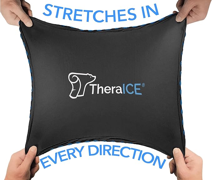 TheraICE PROpack Ice Pack for Injuries, Reusable Soft Multipurpose Cold Gel Ice Pack for Muscular Back Pain, Shoulder, Hip, Knee - Flexible Cold Compress Wrap for Minor Aches & Pains - 9 x 12