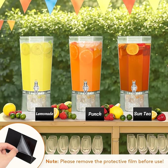 Lifewit 1 Gallon Drink Dispenser for Parties, 4L Plastic Beverage Container with Stand for Juice/Tea/Soda & Lemonade, Clear Water Pitcher with Spigot for Mimosa Bar Hosting 39 x 16 cm/15x6"