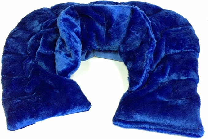 Mars Wellness Heated Microwave Heating Pad for Neck and Shoulders - Herbal Hot/Cold Deep Penetrating Aromatherapy Heated Neck Wrap Microwavable Shoulder Wrap (Slate Blue)