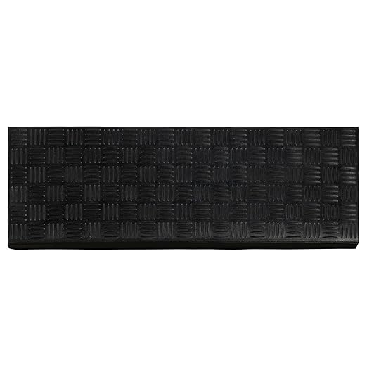 Ottomanson Outdoor Bullnose Stair Treads – Ribbed Heavy-Duty Non Slip Stair Mats – Strong Grip for Concrete, Brick & Textured Steps – Requires Fastening on Wooden & RV Steps, Pack of 5