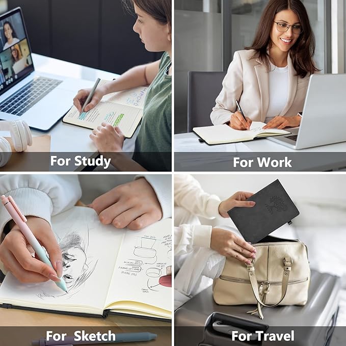 Lined Journal Notebook for Men & Women, 160 Pages College Ruled Journal for Writing, A5 Hardcover Leather Notebooks for Work, School, Business, Travel, Daily Diary 5.9" x 8.5" - Navy