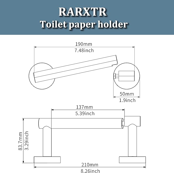 Polished Finish Toilet Paper Holder SUS304 Stainless Steel Double Post Pivoting Toilet Paper Roll Holder Wall Mounted Toilet Tissue Holder for Commercial Bathroom RV