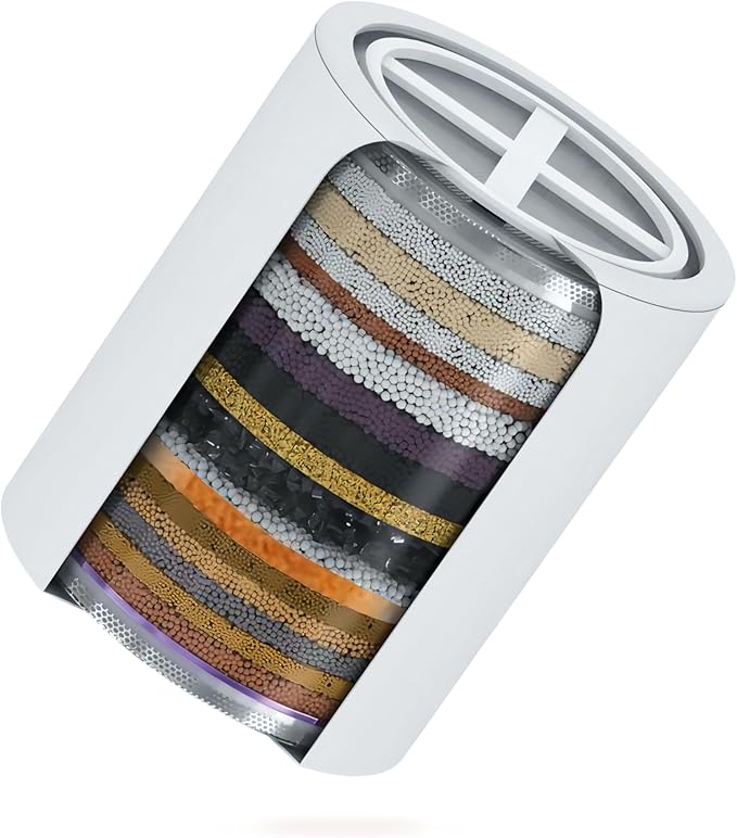 MDhair Replacement Shower Filter - 20-Stage Filtration for Chlorine, Heavy Metals & Hard Water, Restores Hair & Skin Health, Fits MDhair Filtered Showerhead, 3-Month Use, High Pressure (3 Pack)