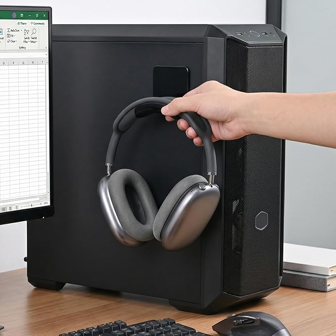 Magnetic Headphone Holder, Headphone Hanger for Desk & Table, Headphone Mount Stand with Rubber Pad, Headset Stand Hook, Headphone Holder for All Computer/Gaming Headsets
