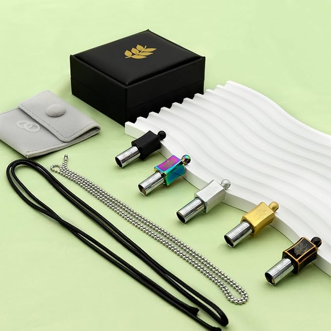 528 hz Meditation Necklace Breathing Necklace Frequency Sound Healing Devices Calm Mindfulness Tool 528 hz Whistle Relaxation,Stress Reduction and Concentration by Adjusting The Breathing