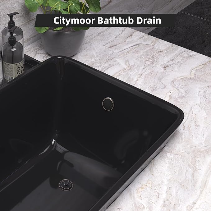 Oil Rubbed Bronze Tub Drain Trim Set Conversion Kit Assembly,All Brass Lift & Turn Bathtub Drain Replacement Trim Kit with Two-Hole Overflow Faceplate and Universal Fine/Coarse Thread