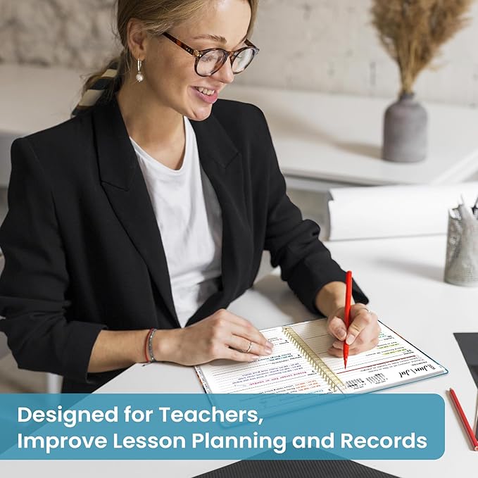 Planner 2026-2027, Academic Year Monthly and Weekly Calendar Planner, Jul 2026 - Jun 2027, Hardcover Teacher Student Planning Agenda book with Tabs, Perfect for School Office Supplies, 6.3" x 8.5" - Deep Bearings
