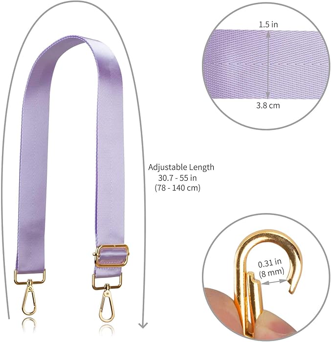 Allzedream Wide Purse Strap Replacement Crossbody Shoulder Bag Adjustable