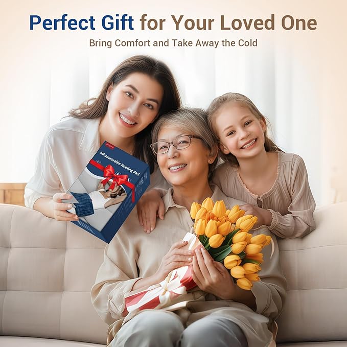 Comfytemp Large Microwave Heating Pad for Back, Neck Shoulders, FSA Eligible, 12"x22" 3.6 LB Microwavable Moist Heating Pads for Period Cramps, Warm Compress Relaxation Comfort Gifts for Women Elderly