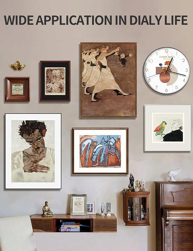 60 Pack Sawtooth Picture Hangers – Small & Heavy-Duty Wall Hanging Kit, 2 Sizes for Photo Frames, Art, Paintings, Canvas Hooks, and Picture Hanging Hardware Silver