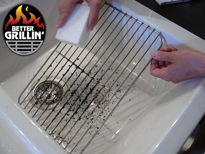 Better Grillin Scrubbin Stone Grill Cleaner-Scouring Brick/Barbecue Grill Brush/Barbecue Cleaner for BBQ, Griddle, 12pk
