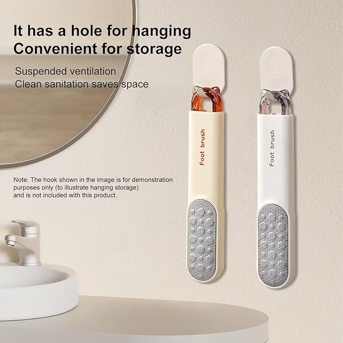 Double-Sided Stainless Steel Foot File, Foot Callus Remover & Foot Scrubber, Professional Pedicure Tool for Dry & Wet Feet, Fast Hard Skin & Dead Skin Remover with Non-Slip Grip, Orange