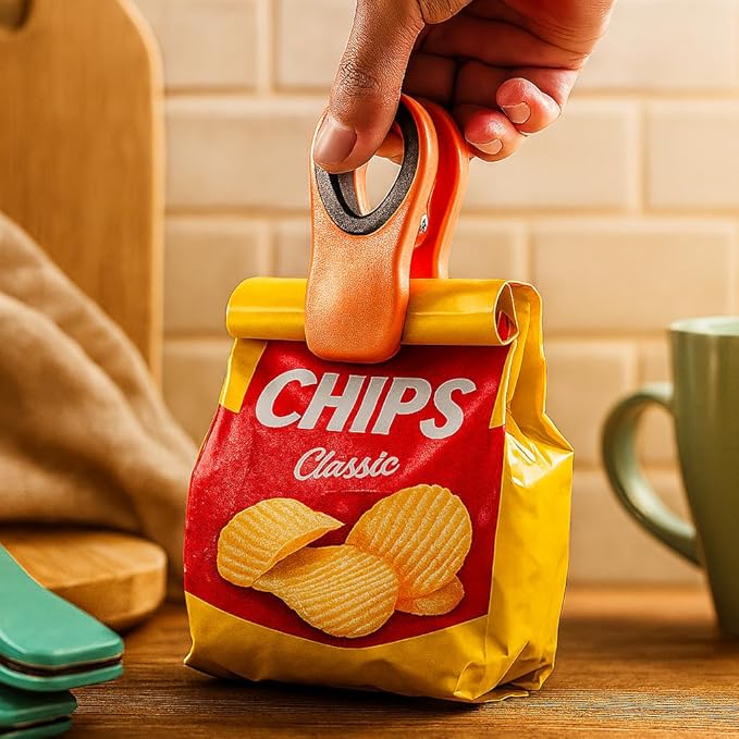 Mr. Pen- Chip Clips, Magnetic, 12 Pack, Bag Clips, for Chips, Food Packages, for Fridge