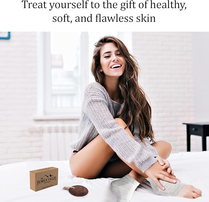 Pumice Stone - Natural Earth Lava Brown - Callus Corn Remover for Feet Heels and Palm - Pedicure Exfoliation Tool - Dry Dead Skin Scrubber - Health Foot Care