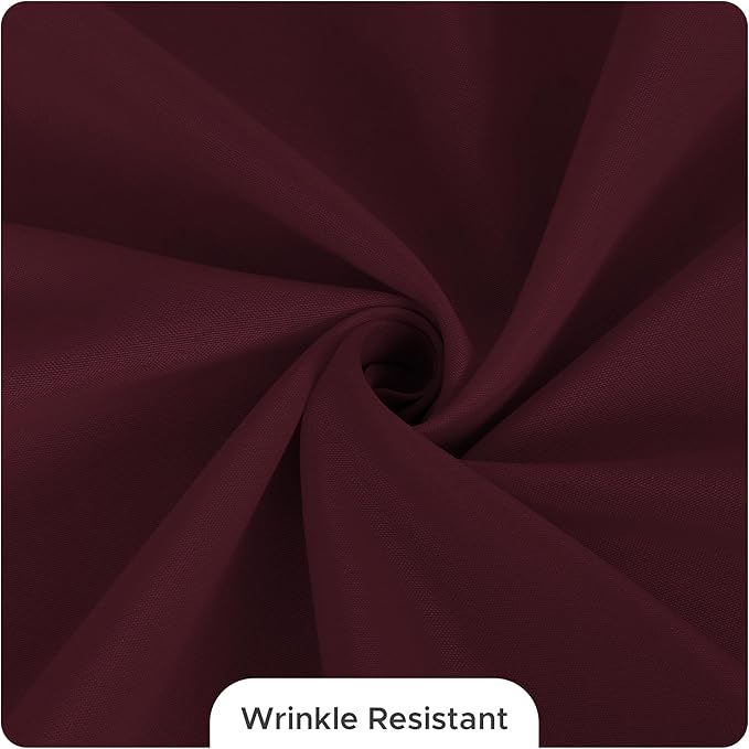 Fitable 8 Pack Table Cloth Rectangle Table: Stain and Wrinkle Resistant Tablecloth Rectangular, Washable Polyester Tablecloths for Wedding Party Dining Banquet Event Catering(Burgundy, 70x108 Inch)