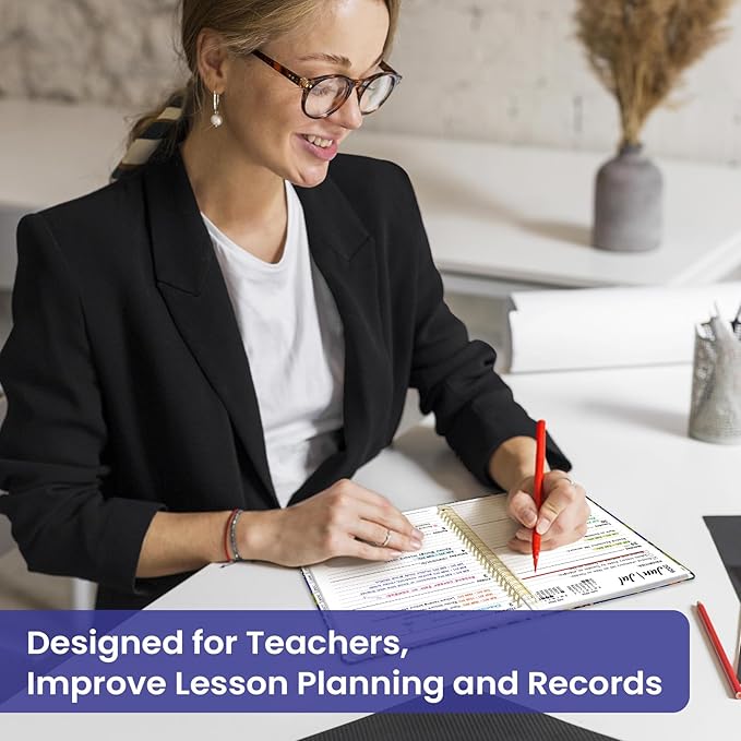 Planner 2026-2027, Academic Year Monthly and Weekly Calendar Planner, Jul 2026 - Jun 2027, Hardcover Teacher Student Planning Agenda book with Tabs, Perfect for School Office Supplies, 6.3" x 8.5" - Petal Rhythm